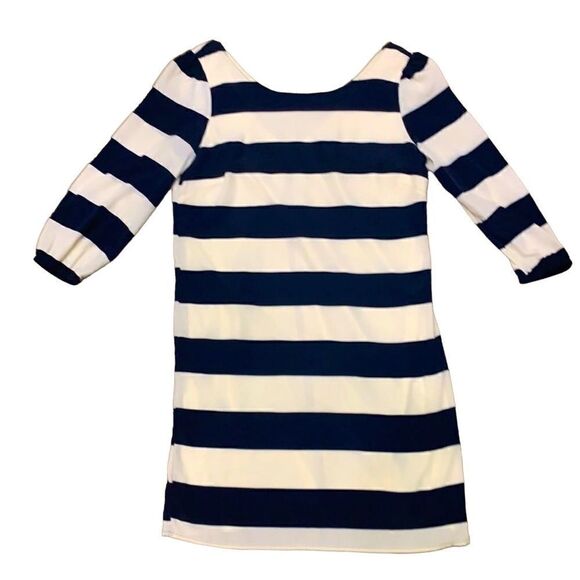 Sassy Pink Owl Small Navy/Ivory dress with low back - Picture 1 of 7
